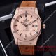 Best Copy Hublot Geneve Brown Face Brown Leather Band 41mm Rose Gold Case Watch (2)_th.jpg
